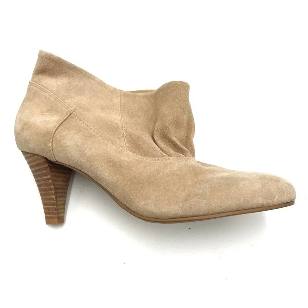 Kelsi Dagger Brooklyn tan Suede Ankle Boots sz 9.5